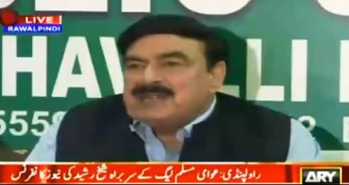 Sheikh Rasheed Determined to Hold Jalsa Today Despite of Warning from Govt