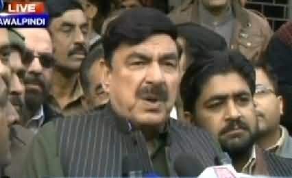 Sheikh Rasheed Talking to Media in Faisalabad - 9th December 2014