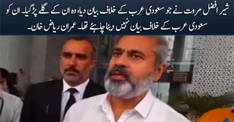 Sher Afzal Marwat got into trouble after giving statement against Saudi Arabia - Imran Riaz Khan