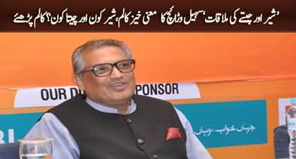 Sher Aur Cheetay Ki Mulaqaat - Suhail Waraich's interesting column