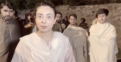 Shifa Yousafzai showing the late night situation outside Imran Khan's residence at Bani gala