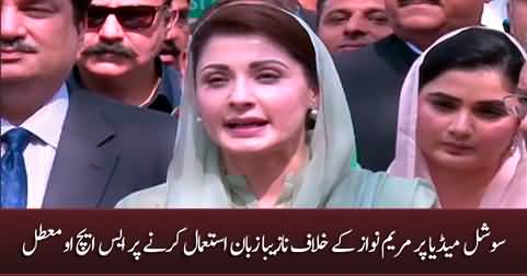 SHO suspended for using indecent language against Maryam Nawaz on social media