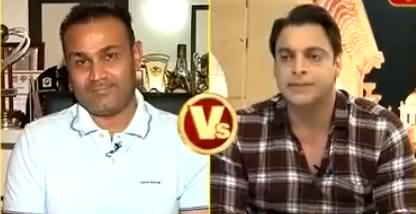Shoaib Akhtar Taking Class Of Virender Sehwag On Indian Channel