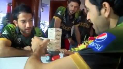 Shoaib Maqsood and Umar Gul Playing Funny Indoor Game in Bangladesh