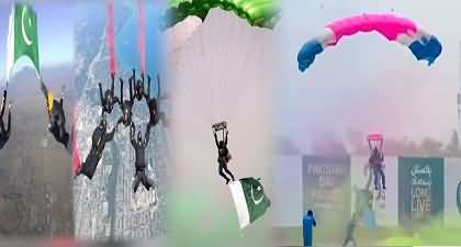 Spectacular Skydiving Free Fall from 10000 feet on Pakistan Day Parade
