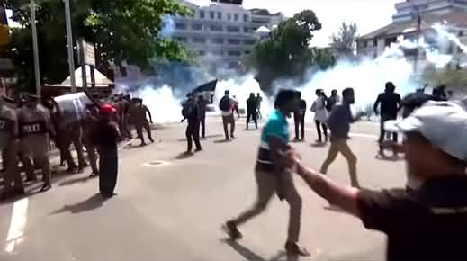 Sri Lanka Crisis: Police fires tear gas at protesters in Colombo