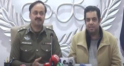 Stage Actor Naseem Vicky and CPO Faisalabad's press conference about firing incident