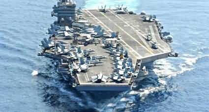 Super aircraft carrier: USS Carl Vinson conducts flight operations