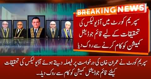 Supreme Court stayed the proceedings of judicial commission formed to probe the audio leaks