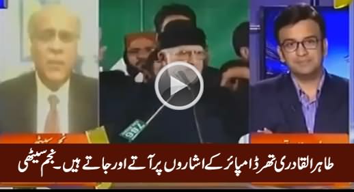 Tahir ul Qadri Comes And Goes Back on the Instructions of 3rd Umpire - Najam Sethi