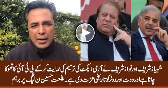 Talat Hussain Angry on PMLN For Supporting Army Act Amendment