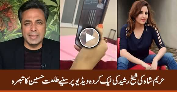 Talat Hussain Comments on Sheikh Rasheed's Video Leaked By Tik Tok Girl Hareem Shah