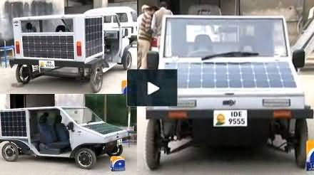 Talented Pakistani Engineer Develops Solar Energy Car At Low Cost