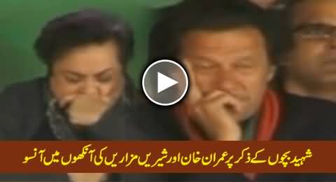 Tears In the Eyes of Imran Khan and Shireen Mazari While Listening A Poem About Martyrs