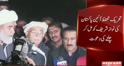 Tehreek Tahafuz-e-Aain invites Nawaz Sharif to unite under the banner of 'Vote Ko Izzat Do'