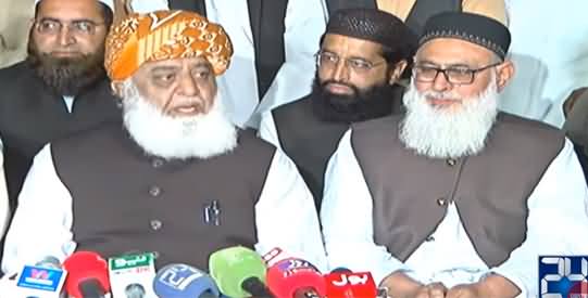 There Is No Concept of Open Ballot Anywhere In The World - Maulana Fazlur Rehman Press Conference