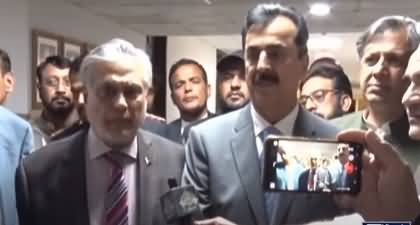 There is no deadlock in negotiations with PTI - Ishaq Dar & Yousuf Raza Gillani's media talk