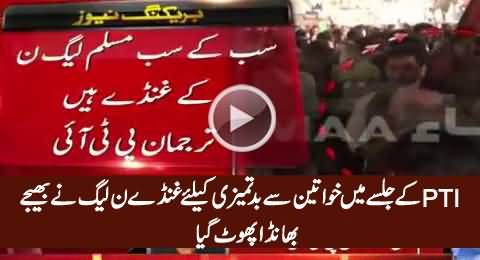 They Were PMLN Goons Who Misbehaved With Ladies in PTI Jalsa