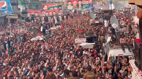 Third day of PTI long March: Latest footage of crowd in the long march