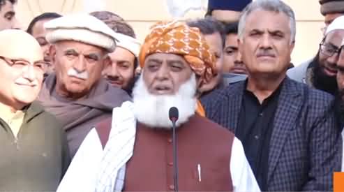 This Govt Cannot Dare to Stop Our Way - Maulana Fazlur Rehman's Media Talk