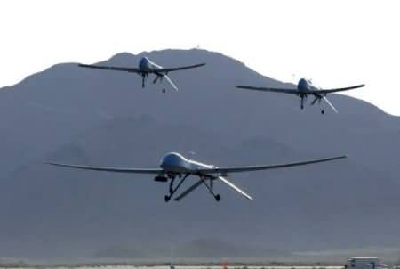 Three Drones Hovering over the Different Areas of KPK