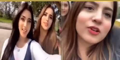 Tik Tok Star Jannat Mirza Unique Style Of Making 'Pawri Ho Rahi Hai' At Pak India Border