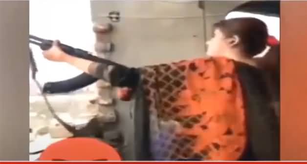 Tiktoker Girl Firing In The Air With Kalashnikov, Video Goes Viral on Social Media