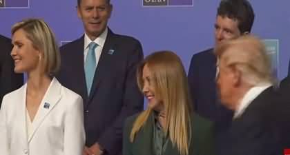 Trump & Meloni rift, both appeared to ignore each other while posing for NATO group photo