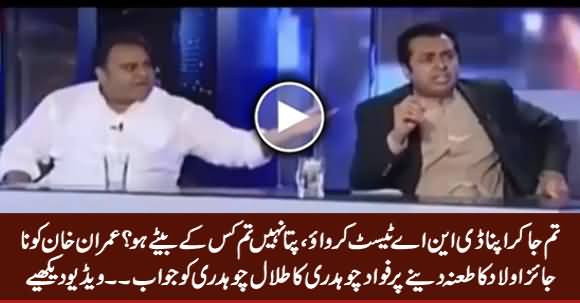 Tum Ja Kar Apna DNA Test karao, Pata Nahi Tum Kis Ke Baite Ho - Fawad Chaudhry To Talal Chaudhry