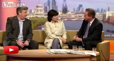 Tv Anchor Says Shut Up to British Prime Minister David Cameron in Live Program