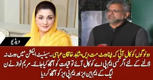 Two PMLN Members Received Unknown Calls To Not Vote In Senate Polls - Shahid Khaqan Abbasi