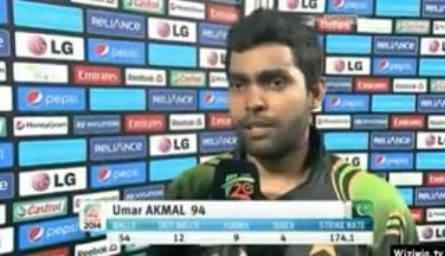 Umar Akmal Talking About His Performance Against Australia
