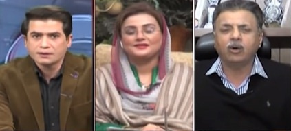 Uzma bukhari and show host react when Gen (R) Ijaz Awan calls PTI govt 
