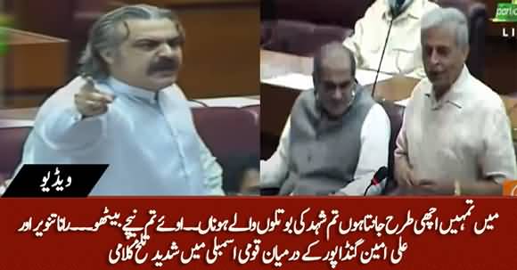 Tum Shehad Ki Botlon Walay Hi Ho Na - Verbal Fight B/W Ali Amin Gandapur And Rana Tanveer in NA