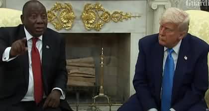 Verbal spat between Trump and South African President as he looses cool in front of him