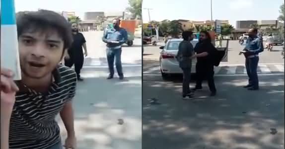 Video: A Guy From Defence Misbehaves With Traffic Warden