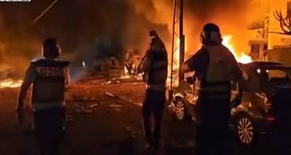 Video captures fiery aftermath of Iranian missile strike on Haifa last night