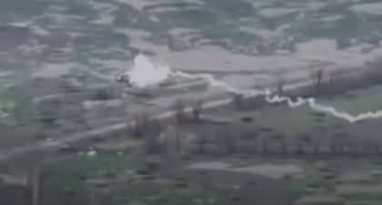 Video footage: Russian helicopter shot down by surface to air missile in Ukraine