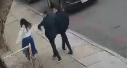 Video: Moment falling tree narrowly misses 3 people on sidewalk in New York