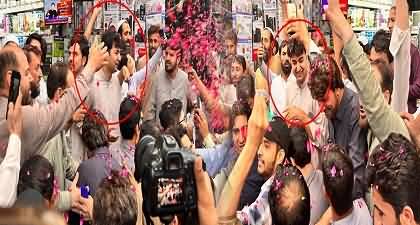 Video: Murad Saeed warmly welcomed in a Rawalpindi's market