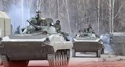 Video: Russian tanks, troops and military vehicles moved in on Kyiv region