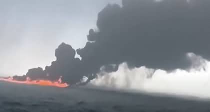 Video: Ship carrying cyanide crashed into U.S. oil tanker off English coast