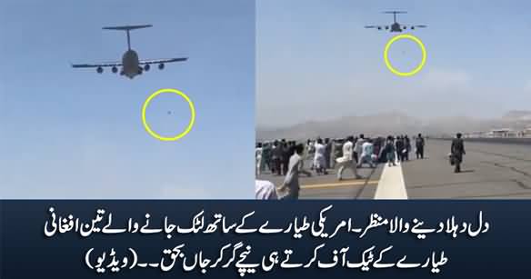 Video Shows Afghans Who Clung to Plane Falling Off From Sky As Flight Takes off From Kabul