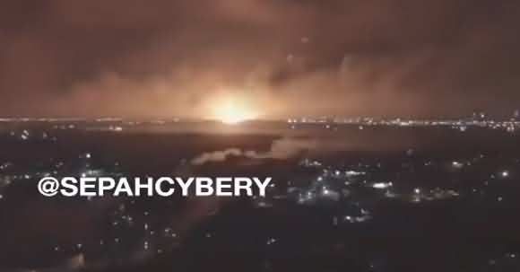 Videos On Social Media Allegedly Showing A Huge Explosion In Iran Near Military Complex
