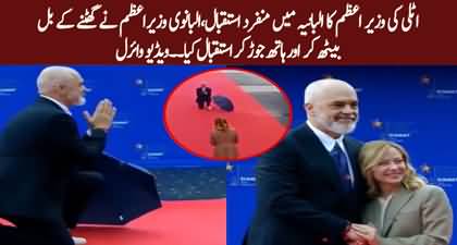 Viral Video: Albanian PM kneels playfully to greet Italy's PM Giorgia Meloni