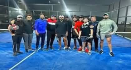 Viral Video: Babar Azam spotted playing paddle tennis
