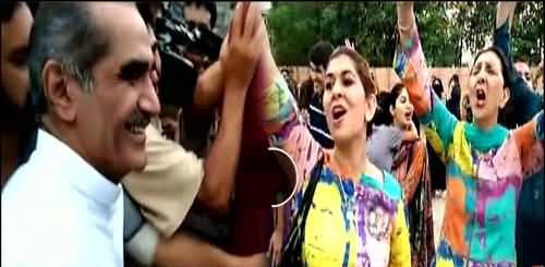 Voters in Lahore surround Saad Rafique, chants slogans
