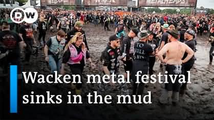 Wacken metal festival sinks in the mud