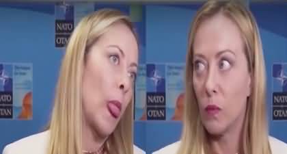 Was she drunk? Bizarre behavior of Italian PM at NATO summit, Video goes viral of 