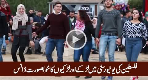 Watch Beautiful Dance of Boys And Girls in A University of Palestine